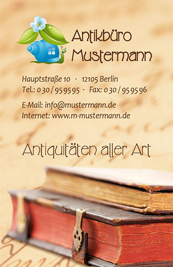 1212010203 Visitenkarte "Poesie" Visitenkarte "Poesie"