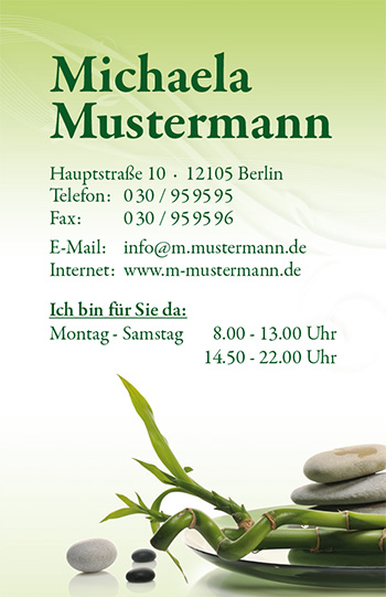 1212010246 Visitenkarte "Asia Wellness" Visitenkarte "Asia Wellness"