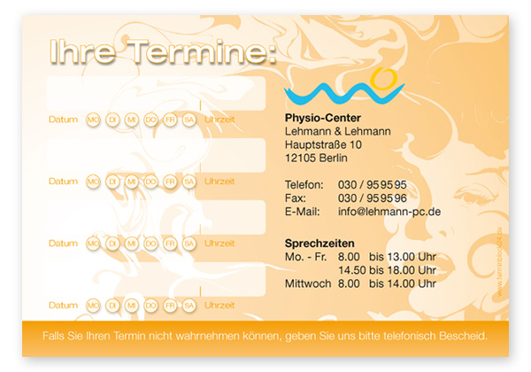 Terminzettel "Fire" - 4 Termine mit Wochentagen Terminzettel "Fire" - 4 Termine mit Wochentagen