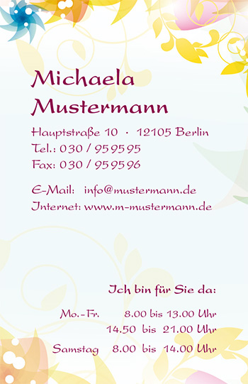 1212010306 Visitenkarte "Thai Magic" Visitenkarte "Thai Magic"