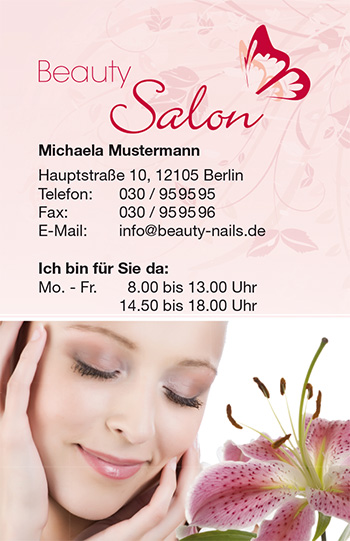 1212010103 Visitenkarte "natürlich Schön" Visitenkarte "natürlich Schön"