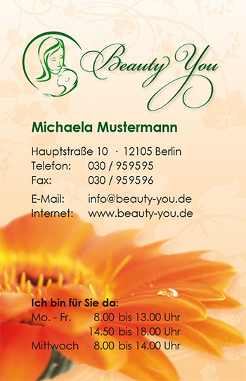 1212010113 Visitenkarte "Frühlingsduft" Visitenkarte "Frühlingsduft"