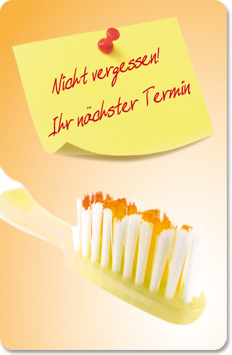 1204010137 Terminkarte "Zahnbürste" Terminkarte "Zahnbürste"