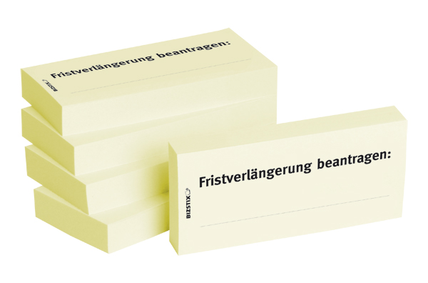 BIZSTIX® Business Haftnotizen "Fristverlängerung beantragen"