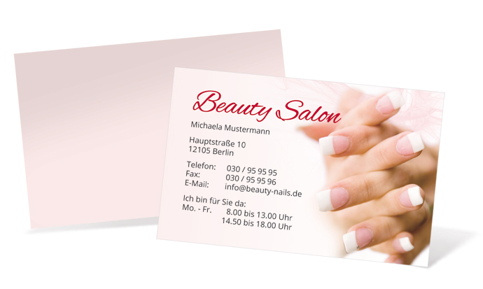 Visitenkarte "sanfte Berührung" Landscape Visitenkarte "sanfte Berührung" Landscape