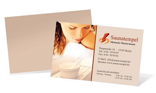 1212020161 Visitenkarte "Aufguss" Landscape Visitenkarte "Aufguss" Landscape