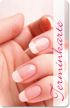 Terminkarte "french nails"