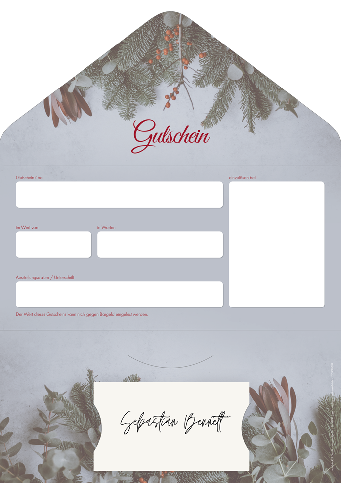 Gutscheinkarte Classic "Tannenduft" individuell Gutscheinkarte Classic "Tannenduft" individuell