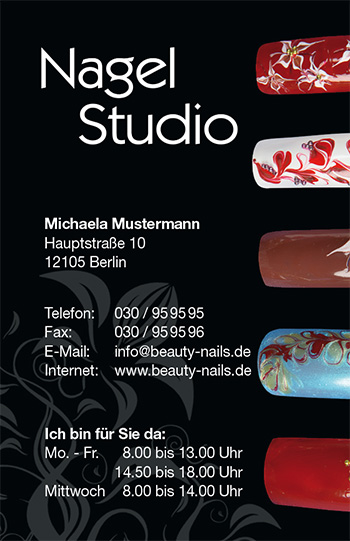 1212010140 Visitenkarte "creative Nail Art" Visitenkarte "creative Nail Art"