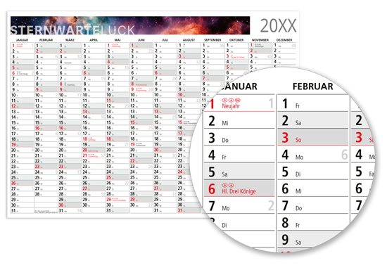 1617070040 Posterkalender Classic 12 red Posterkalender Classic 12 red