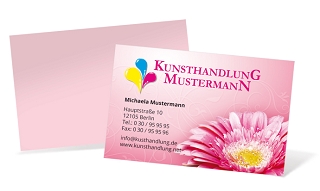 1212020205 Visitenkarte "Gerbera" Landscape Visitenkarte "Gerbera" Landscape