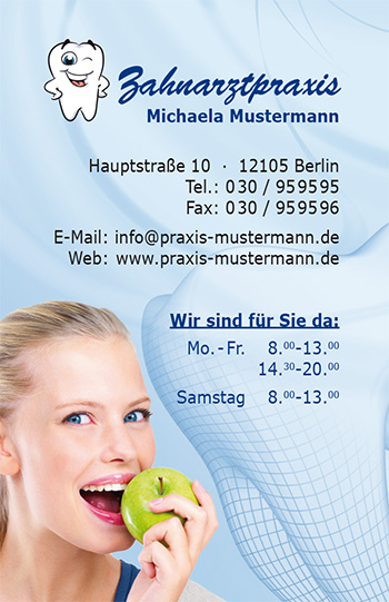 1212010167 Visitenkarte "gesundes Lächeln" Visitenkarte "gesundes Lächeln"