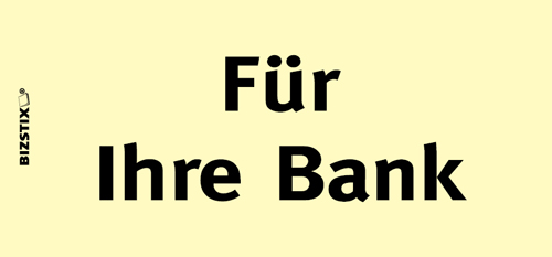 1301010106 BIZSTIX® Business Haftnotizen "Für Ihre Bank" BIZSTIX® Business Haftnotizen "Für Ihre Bank"