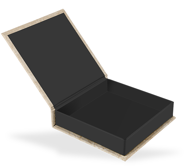 Klappschachtel 14 x 14 cm, ohne Bildausschnitt, Innenschachtel schwarz Klappschachtel 14 x 14 cm, ohne Bildausschnitt, Innenschachtel schwarz