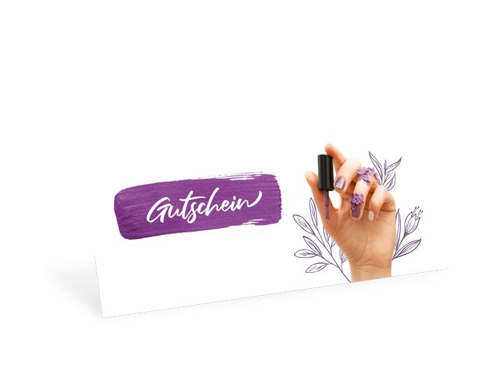1208010375 Gutscheinkarte Classic "Nail Polish" individuell Gutscheinkarte Classic "Nail Polish" individuell