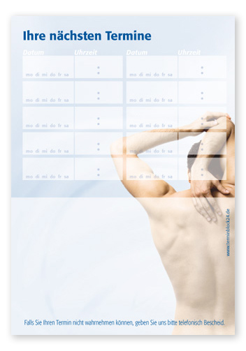 Terminzettel "Vitalität" - 10 Termine mit Wochentagen Terminzettel "Vitalität" - 10 Termine mit Wochentagen