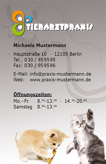 Visitenkarte "Schmusekätzchen"