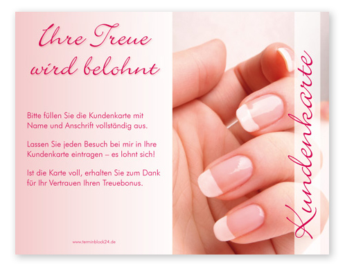 Kundenkarte "french nails" Kundenkarte "french nails"
