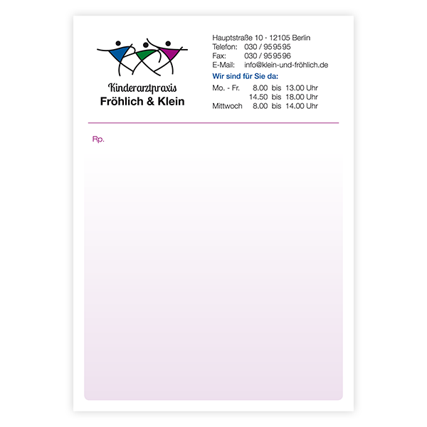 Privatrezept Classic mit Eindruck Privatrezept Classic mit Eindruck