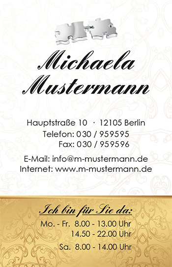 1212010311 Visitenkarte "Goldrausch" Visitenkarte "Goldrausch"