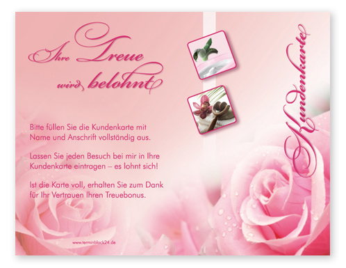 1206010110 Kundenkarte "duftende Rose" Kundenkarte "duftende Rose"