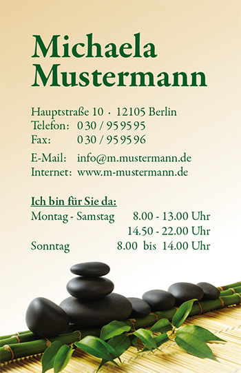 1212010245 Visitenkarte "Asia workout" Visitenkarte "Asia workout"