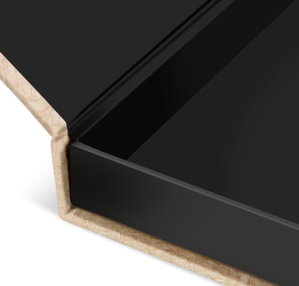 Klappschachtel 10 x 14 cm, ohne Bildausschnitt, Innenschachtel schwarz Klappschachtel 10 x 14 cm, ohne Bildausschnitt, Innenschachtel schwarz