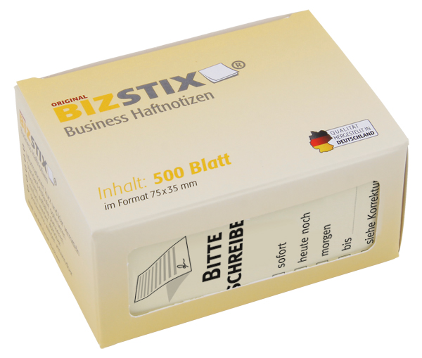 BIZSTIX® Business Haftnotizen "Bitte schreiben"