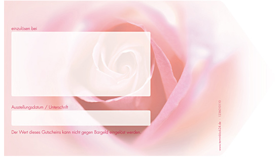 Gutschein-Klappkarten "duftende Rose"