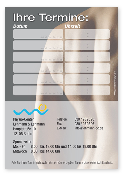1214010641 Terminzettel "neue Leichtigkeit" - 6 Termine mit Wochentagen Terminzettel "neue Leichtigkeit" - 6 Termine mit Wochentagen