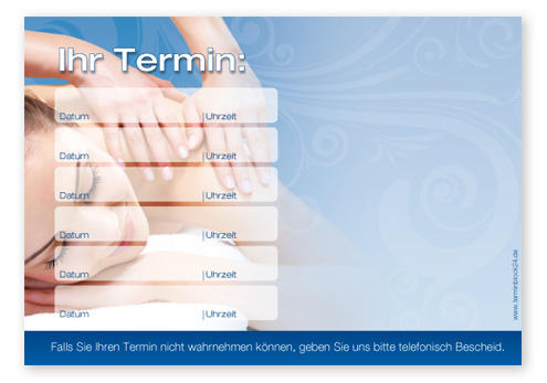 Terminzettel "relax" - 6 Termine Terminzettel "relax" - 6 Termine