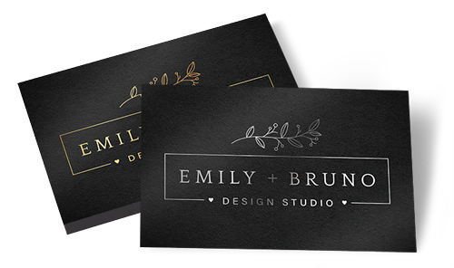 1212100101 Visitenkarte mit Heißfolie in silber oder gold Visitenkarte mit Heißfolie in silber oder gold