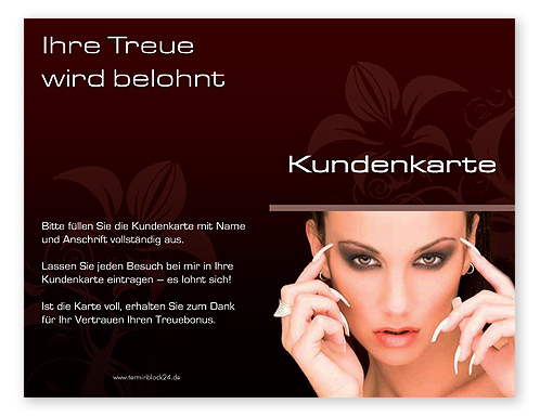 1206010141 Kundenkarte "Elegance" Kundenkarte "Elegance"