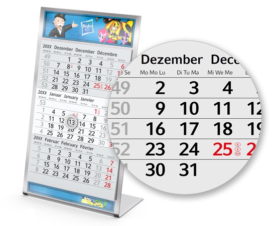 1601010113 Tischkalender Desktop 3 Steel Tischkalender Desktop 3 Steel