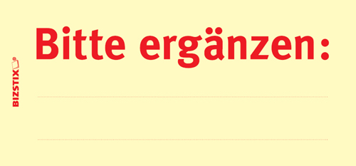 1301010160 BIZSTIX® Business Haftnotizen "Bitte ergänzen" BIZSTIX® Business Haftnotizen "Bitte ergänzen"