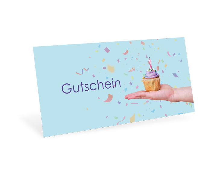 1208010362 Gutscheinkarte Classic "Cupcake" individuell Gutscheinkarte Classic "Cupcake" individuell