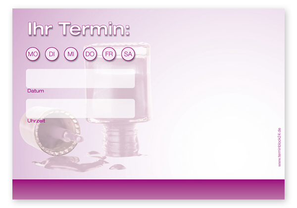 Terminzettel "bright color" - 1 Termin mit Wochentagen Terminzettel "bright color" - 1 Termin mit Wochentagen