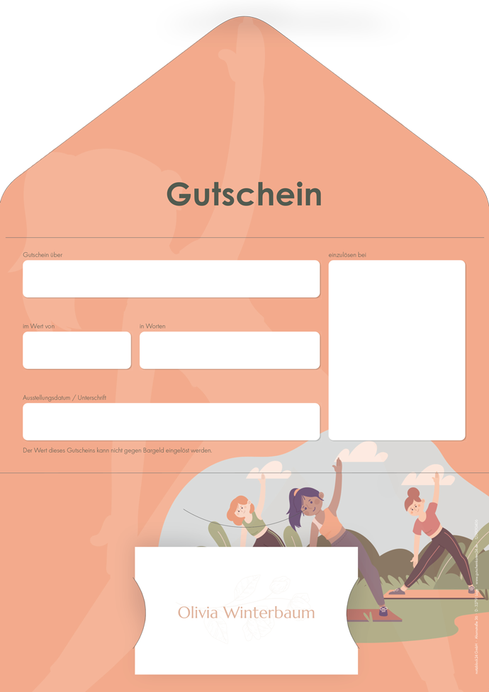 Gutscheinkarte Classic "Yoga Crew" individuell Gutscheinkarte Classic "Yoga Crew" individuell