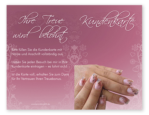 1206010139 Kundenkarte "nail art" Kundenkarte "nail art"