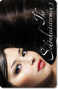 Terminkarte "Brünette Schönheit" Terminkarte "Brünette Schönheit"