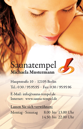 1212010161 Visitenkarte "Aufguss" Visitenkarte "Aufguss"