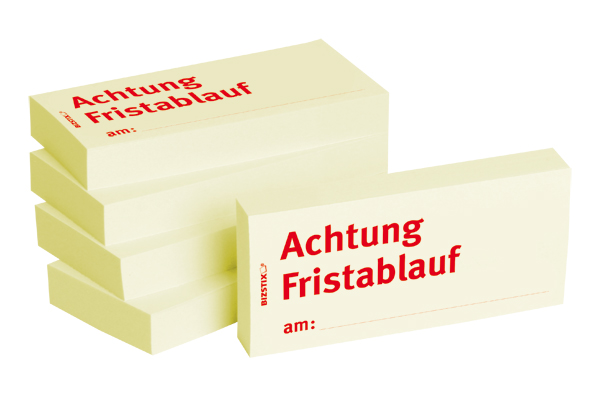 BIZSTIX® Business Haftnotizen "Achtung Fristablauf am" BIZSTIX® Business Haftnotizen "Achtung Fristablauf am"