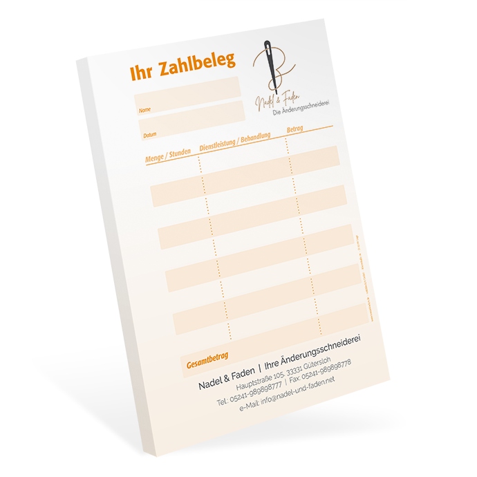 Quittungsblock #2 Quittungsblock #2