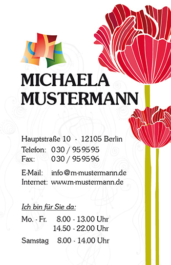 1212010321 Visitenkarte "Chinesischer Garten" Visitenkarte "Chinesischer Garten"