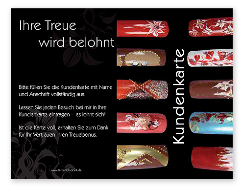 1206010140 Kundenkarte "creative Nail Art" Kundenkarte "creative Nail Art"