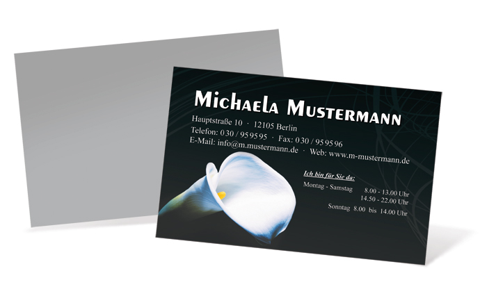 1212020250 Visitenkarte "Blütenrein" Landscape Visitenkarte "Blütenrein" Landscape