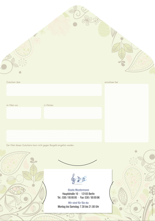 Gutscheinkarte Classic "vintage art" Gutscheinkarte Classic "vintage art"