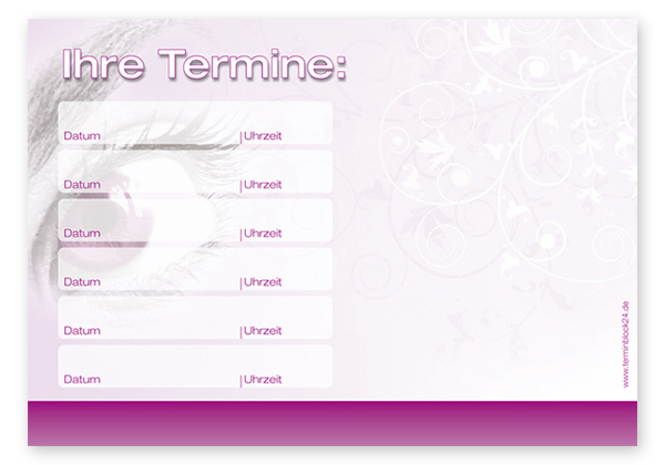 Terminzettel "Focus" - 6 Termine Terminzettel "Focus" - 6 Termine