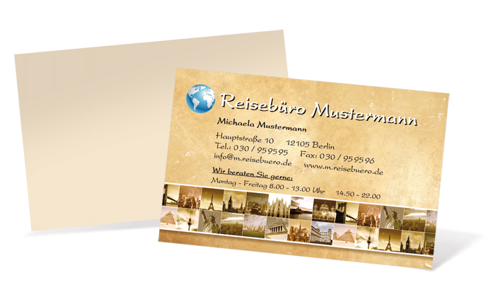 Visitenkarte "Around the World" Landscape Visitenkarte "Around the World" Landscape