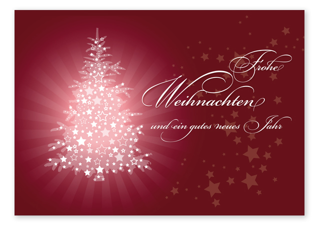 Weihnachts-Postkarte "red christmas"
